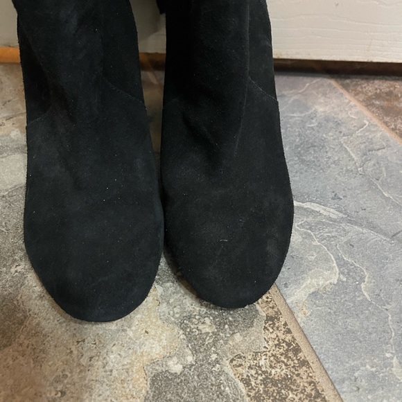 🎄Gorgeous Nine West Black Suede Fringe Knee High Pull On Boots! - Picture 6 of 9